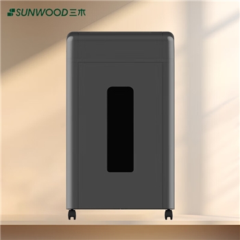 三木（SUNWOOD）M63 锰钢侠系列碎纸机 30L 5级保密 单次17张 持续20分钟 可碎纸/光盘/卡/针