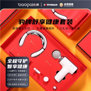 豹牌按摩器健康个护套装保温杯颈椎按摩仪电动牙刷筋膜枪充电宝组合 BP-T62颈椎按摩仪+筋膜枪