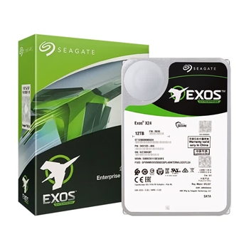 希捷（SEAGATE）企业级硬盘 12TB 512MB 7200RPM CMR垂直 SATA 希捷银河Exos X24系列 服务器硬盘ST12000NM002H